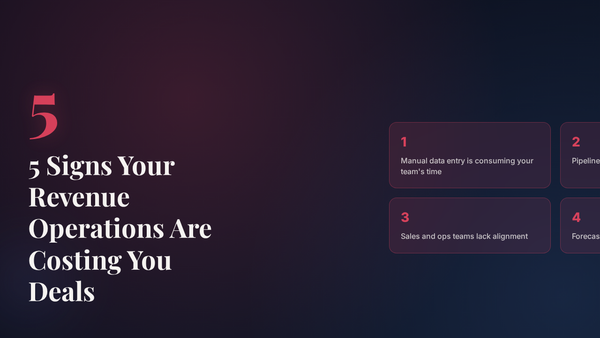 5 Signs Your Revenue Operations Are Costing You Deals - RevOps strategy guide by HubAutomation