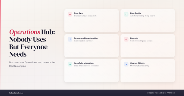 Operations Hub: The HubSpot Product Nobody Uses But Everyone Needs